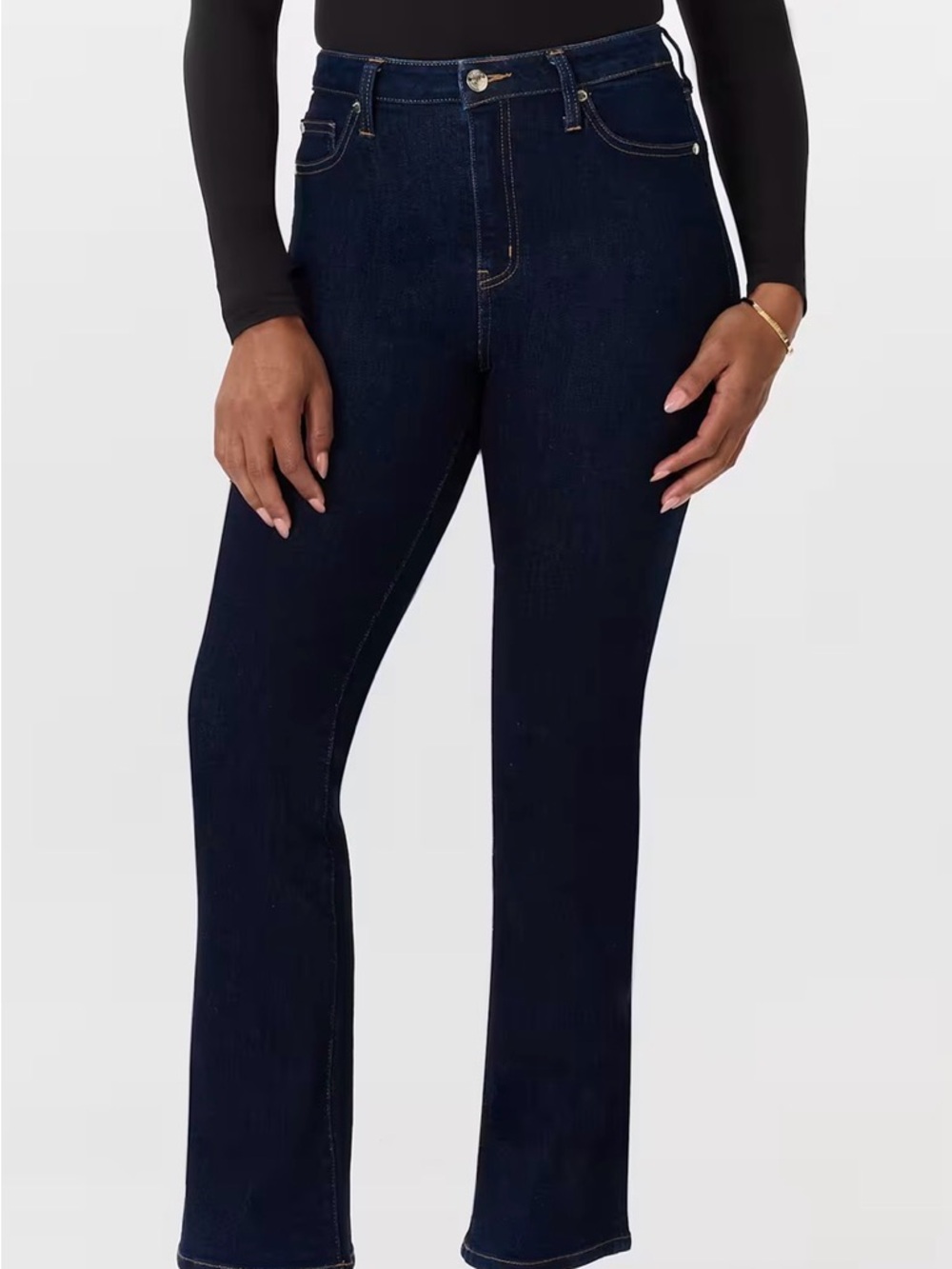 Quince Women's Dark Blue Flare Jeans